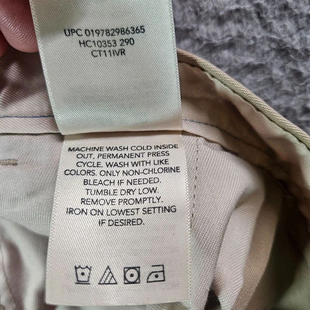 NWT A Haggar‎ Co Life Khaki LK Pants Men 44 x 30 Flat Front Straight Beige